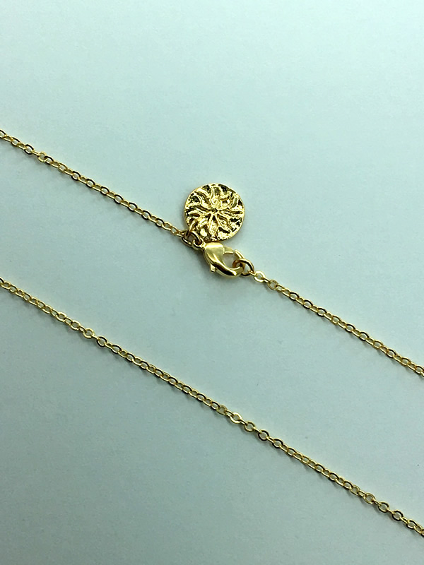 Gold plated brass chain, perfect for adding charms, two lengths, 45cm and 60cm