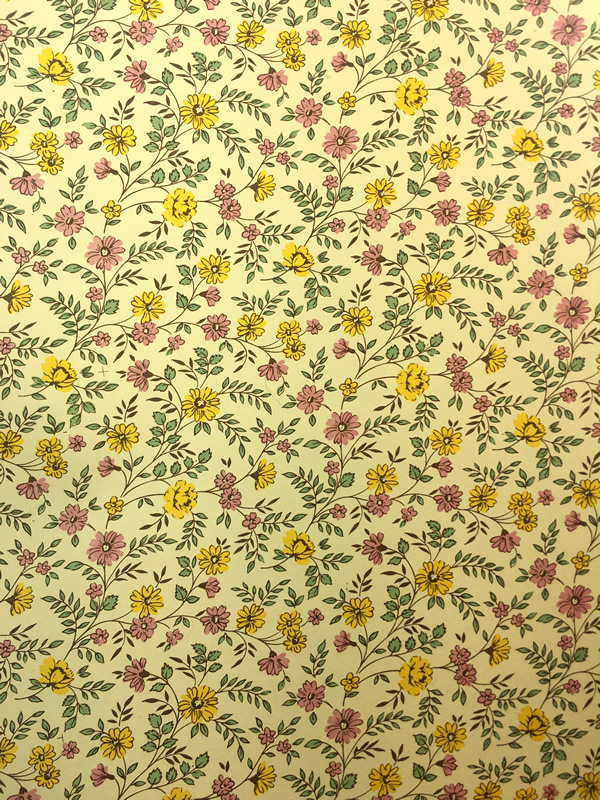 florentine yellow floral paper