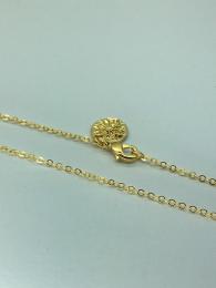 Gold plated brass chain, for charms, 45cm and 60cm